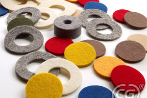 Die cut pressed felt products